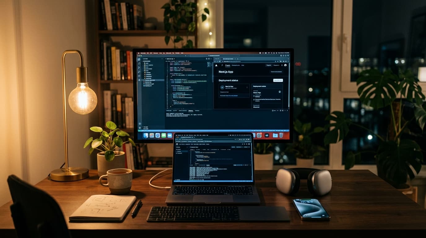 Estudio de trabajo WeSolai en calma por la noche